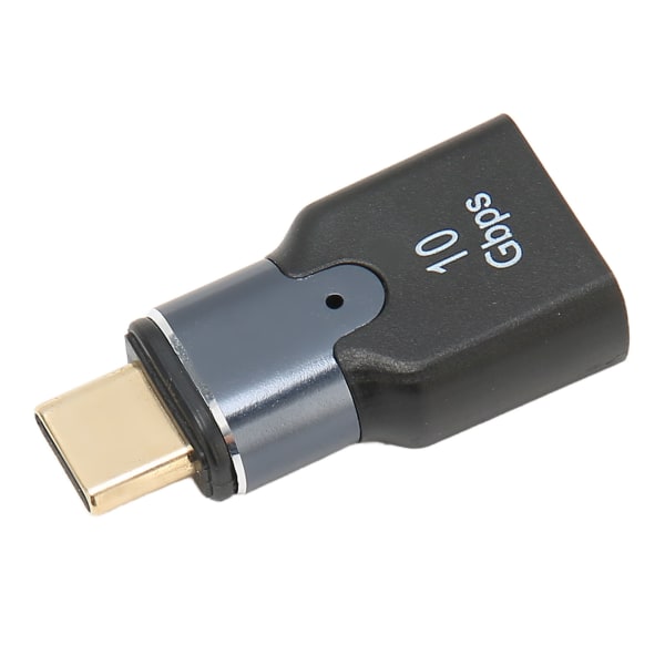 Magnetisk USB hunn-til-type C-adapter 10 Gbps overføring aluminiumslegering Liten kompakt 3A type C-adapter med lyseffekt