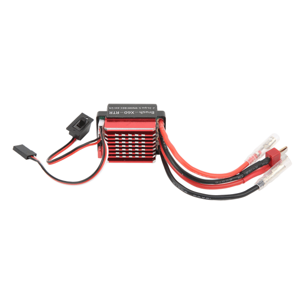 60A RC Børstet ESC 6V 2A Børstet Speed ​​Controller ESC med T-stik til Traxxas til HSP til Redcat 1/10 RC Biler Rød