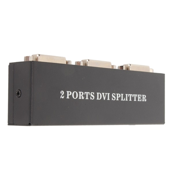 1x2 DVI-splitter 1 i 2 ut-støtte Oppløsning Opp til 1920x1440 2-porters DVI-videosplitter for PC Laptop DVR-projektor HDTV EU-plugg