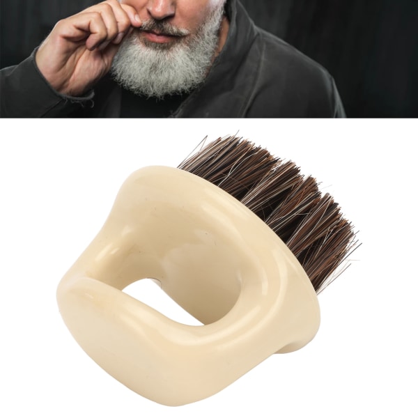 3 stk barberbørste ringhåndtak herre skjegg Myk bust burr gratis kam styling rengjøringsverktøy for frisørsalong