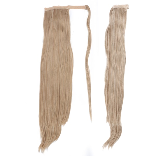 Naisten pitkät suorat hiukset pidennys poninhäntä peruukkikiinnike poninhännässä tekohiuskappaleen muotoilu 02#