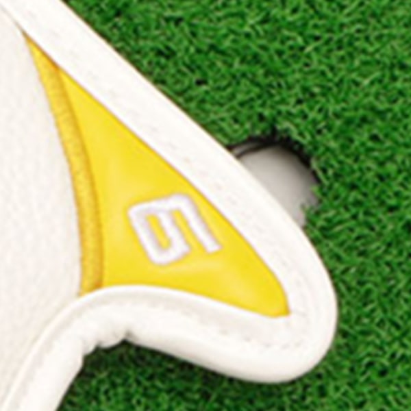 9 Stk Golf Iron Head Covers med digitale nummermerker Golf Stick Headcovers Sett for Golfer White
