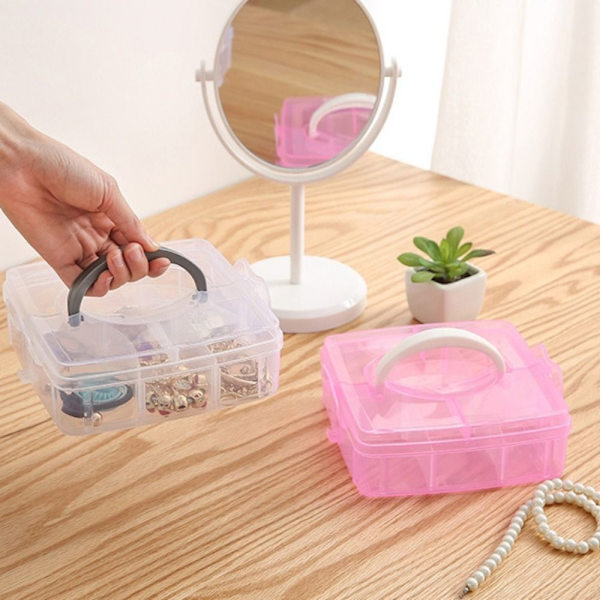 Smykke Opbevaringsboks Perle Organizer Case ORANGE