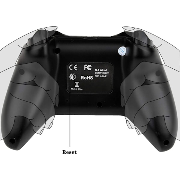 Langaton ohjain Xbox One -konsolille, Xbox-ohjain 2,4 GHz:n langattomalla adapterilla, Xbox One X/Xbox One S/PS3 ja PC (Musta)