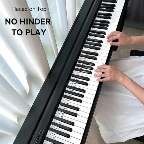 Piano Guide for Beginners, Removable Piano Labels for Learning, 88 Keys