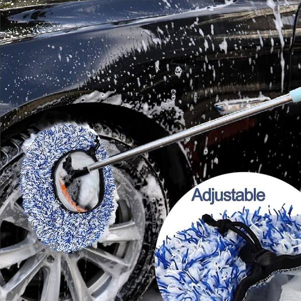 Mikrokuitu Autonpesuharjan Suoja Yhteensopiva Sb Pesuharjan kanssa Pehmeä Harjan Suoja Autonpesuun Puhdistukseen Autonhoitoon (Sininen)