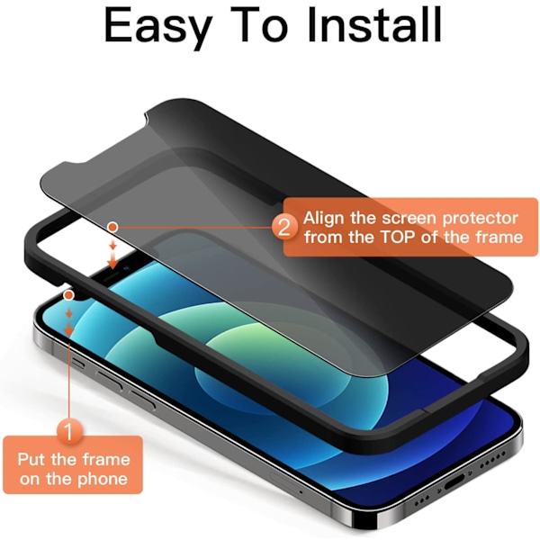 4 st Sekretesskärmsskydd för iPhone 12/12 Pro 4 st sekretess