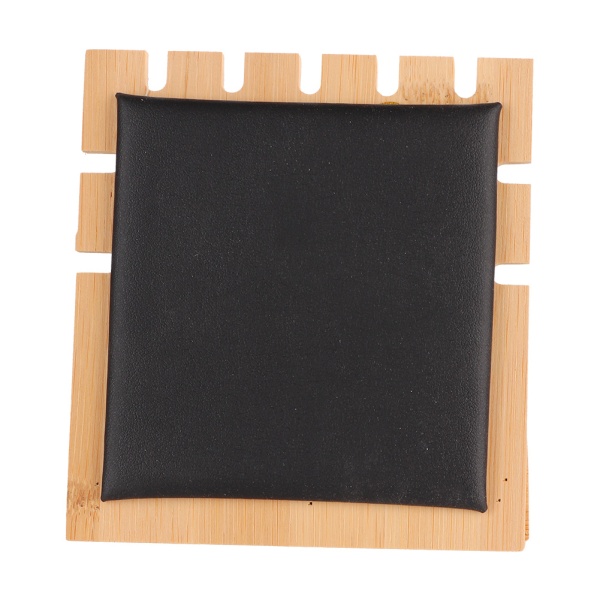 5 fack Enkelt trähalsband Smycken Display Board Stand Förvaring Skrivbordsdekoration (svart)