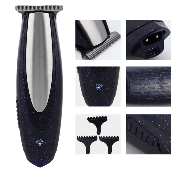 Professionel ledningsfri barber-hårklipper Genopladelig hårtrimmer-klippemaskine (EU-stik)
