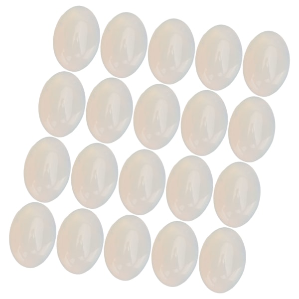 20 stk opal flatback cabochon sten glat overflade smukke ovale sten til smykkefremstilling