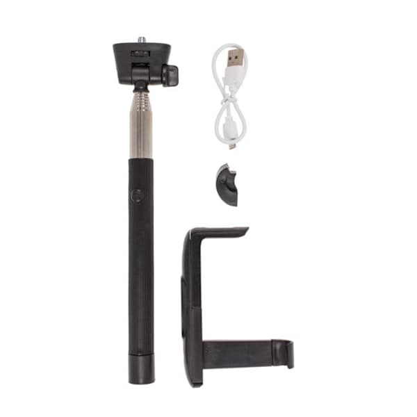 Selfie Stick med Bluetooth - iPhone/Android Sort