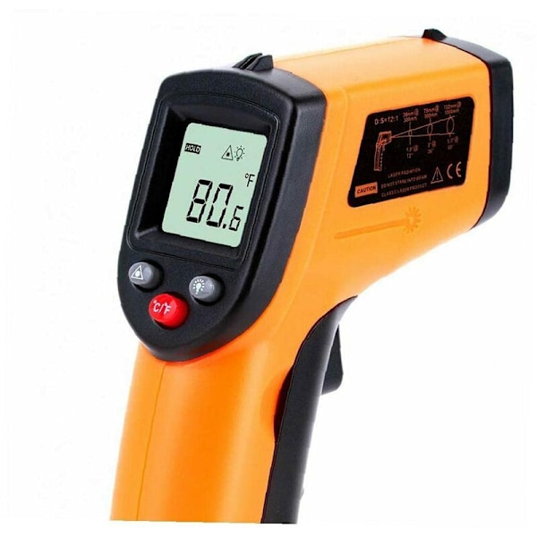 Ikke-menneskelig infrarød termometer digital laser infrarød temperatur -50~380℃