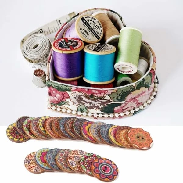 50 stk. treknapper, 1 tomme vintage runde knapper retroknapper