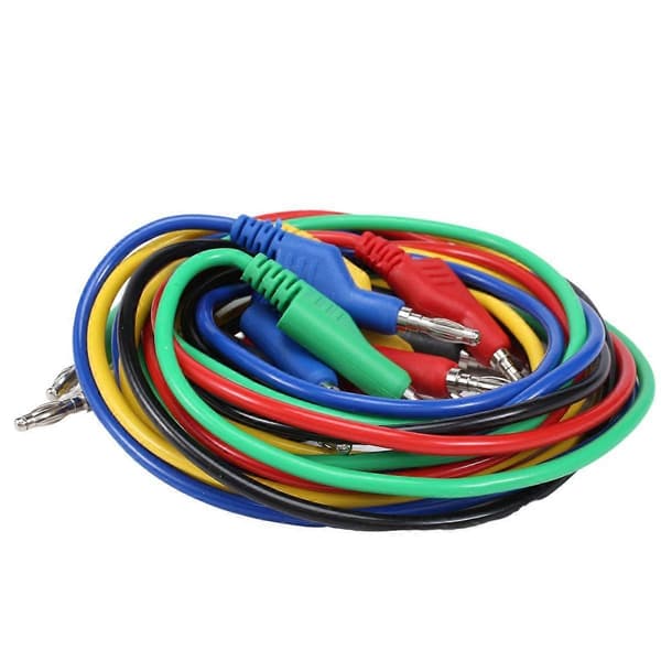 5 stk. Stabelbare bananstik til bananstik bløde elektriske testledninger 3,3 fod/1 m til multimeter