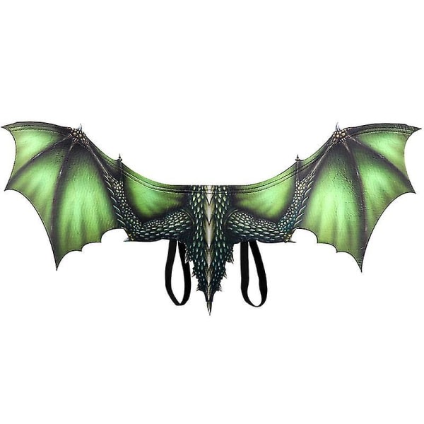 Halloween kuitukangas drakvingar cosplay rekvisita vihreä
