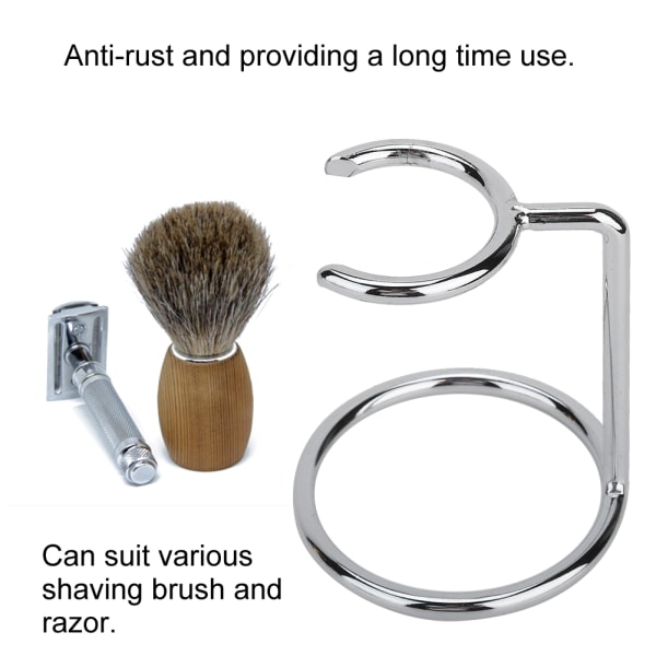 Menn rustfritt stål barberkoststativ barberhøvelholder for salong hjemmereisebruk