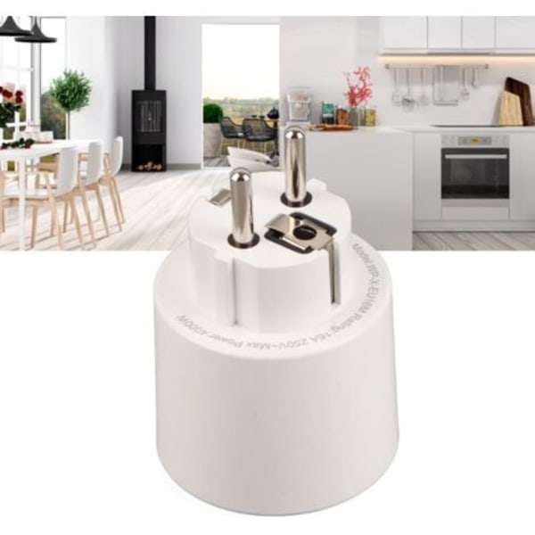 MOES Smart WIFI Stik Rund Moderne ABS APP Fjernbetjening Trådløs Stik 4000W--.pa