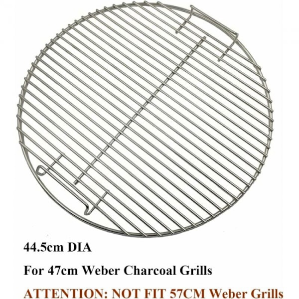 44,5 cm Rund Grillrist 7432 Reservedel Kullstang.Pa