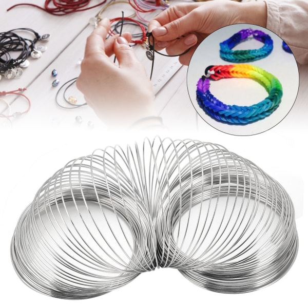 100 stk Sløjfer 55 mm Diameter Memory Wire Armbånd DIY smykker Armbånd Fremstillingstilbehør