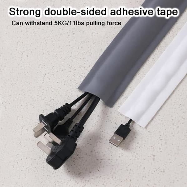 Cable Protector - One Piece - 300cm - Self-Adhesive - PVC - Interior