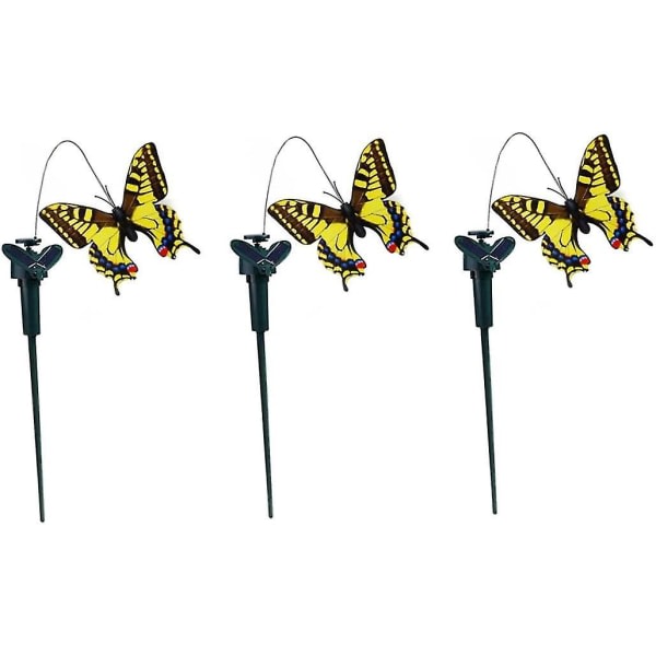 Fladdrande Solar Butterfly Garden Perhoset Fairy Lights Stakes Yard 3st