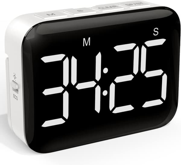 Kök Timer för Matlagning med Uppräkning och Nedräkning, Digital Timer Batteridriven