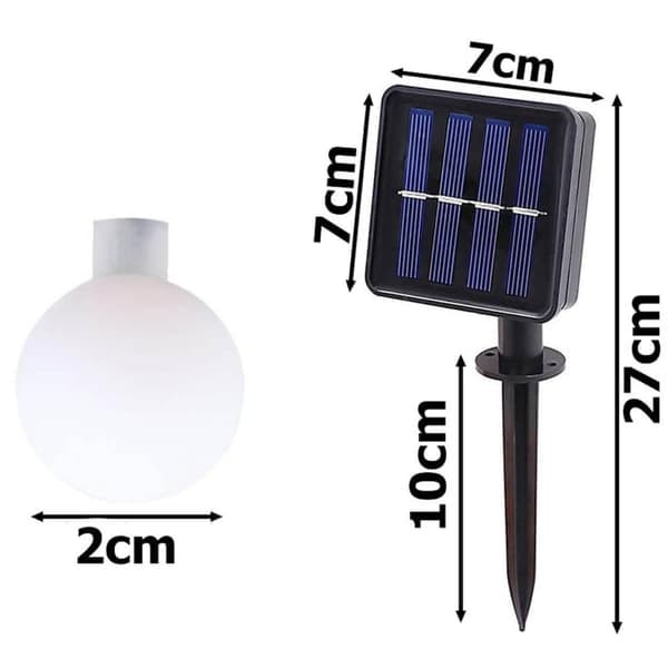 Solcellsdriven LED-ljusslinga 40 Färgglada Lampor 7m—pa