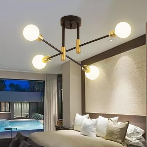 Moderne Sputnik lysekrone taklampe for stue 4 Lights