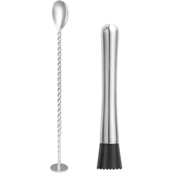 Cocktail Muddlers - Rustfrit stål Drink Muddler og 11,7 tommer