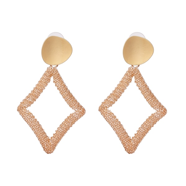 Fashionabla damörhängen i Rhombic form för damer Örhängen för bröllopspresent