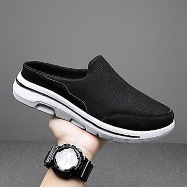 Sommar Slip On Mesh Halvskor För Män Kvinnor Tofflor Män Casual Skor Lättvikt Bekväma Ventilerande Sandaler Stor Storlek 47 48