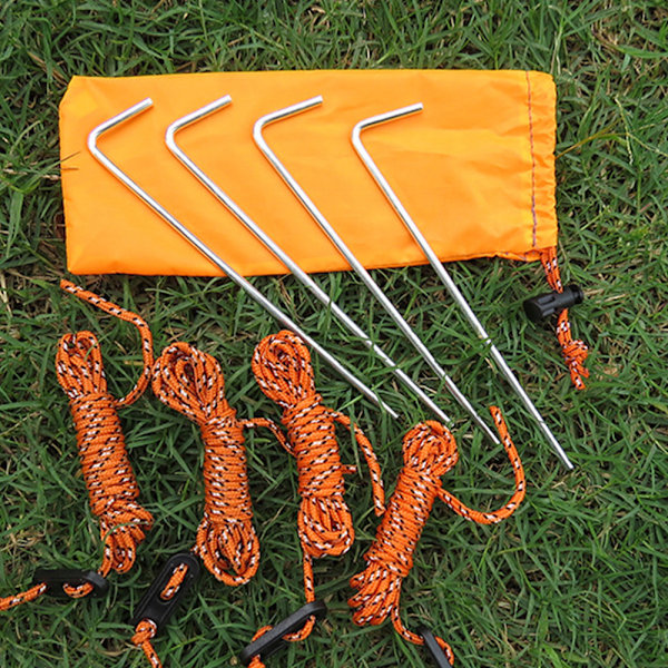 Compact Windproof Tent Set Accessories Practical Ground Nail and Adjustable Tent Ropes