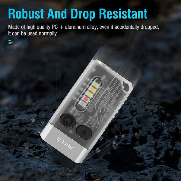 Boruit V10 LED-avainperä EDC-taskulamppu USB-ladattava magneettinen taskulamppu työvalo