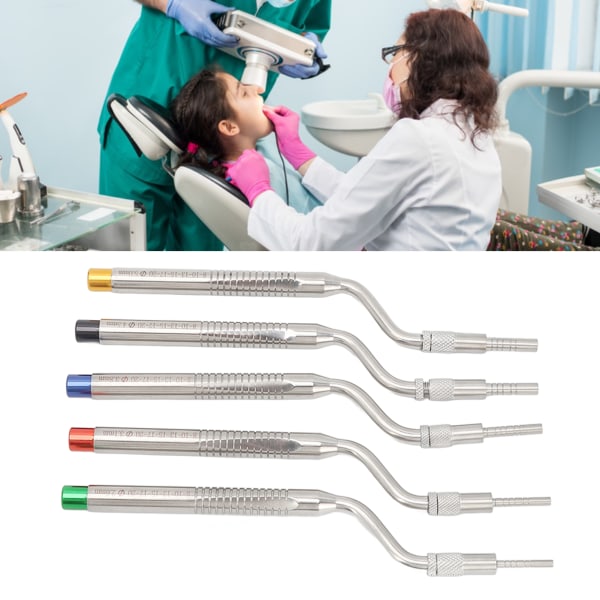 5 stk tandimplantat osteotom instrument rustfrit stål tand osteotom konkav spids til klinik