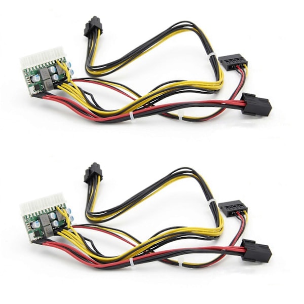 2X PCI-E 6PIN Ingång DC 12V 300W DC-ATX-300W 24Pin PICO ATX Switch PSU Strömförsörjningsmodul.pa