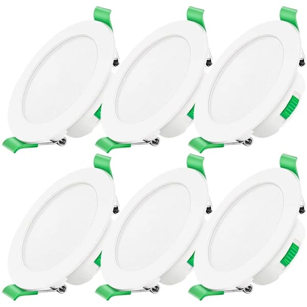 6 stk. 7W Vit LED Downlight Eldre Taklamper Smal Spot Light