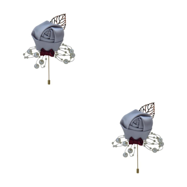 1/2/3/5 Luksuriøse bryllupsbrosjer Stilige og elegante tilbehør lys grå light grey 2Set