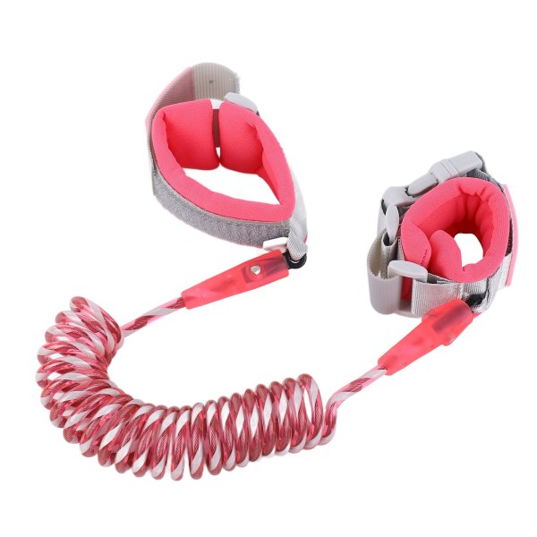 Säkerhetsarmband för barn Multi reflekterande armband koppelsele för utomhusrosa röd 6,6 fot (reflekterande med lås)