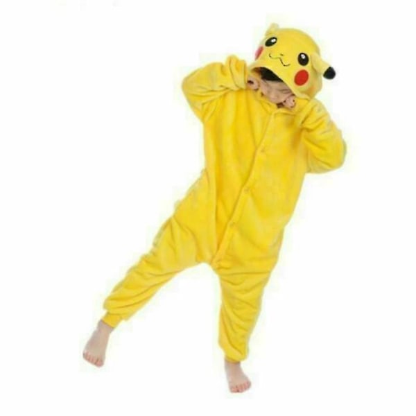 Lasten tonttu Pikachu Pyjama Pyjama Party Barn Cosplay kostym L 120cm 110cm