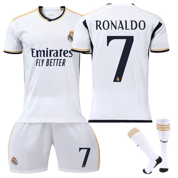 23-24 Ronaldo 7 Real Madrid paita Uusi kausi Uusimmat jalkapallopaidat aikuisille lapsille VTY-Xin Kids 20(110-120cm)_paris Kids 20(110-120cm)