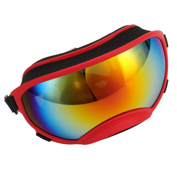 Hundebriller Vindtætte, ultraviolette støvtætte, justerbare stropper Holdbare hundesolbriller til rødt stel og røde briller
