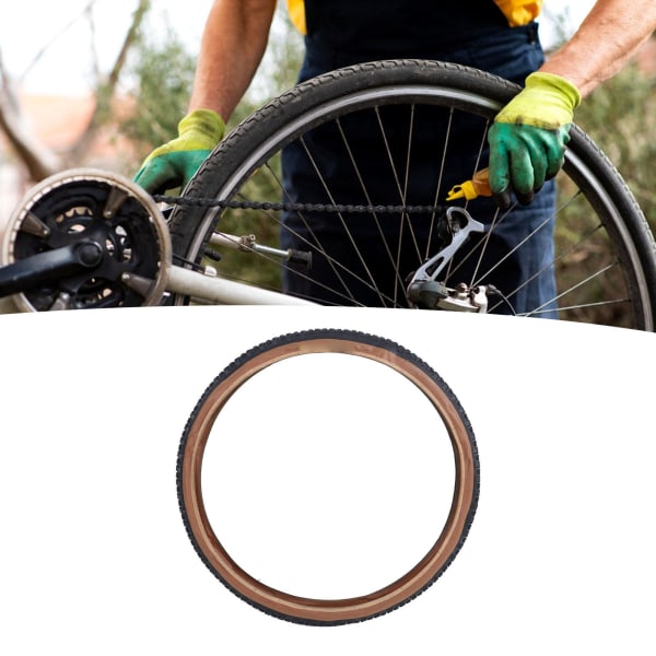 27,5 x 2,20 Pyörän ulkorenkaan kumi liukastumista estävän vuoristopyörän taitettavan renkaan vaihto pyöräilyyn musta ja keltainen