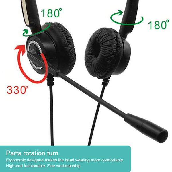 510D USB Computer Headset Service Telefonoperatør Headset Justerbart Komfortabelt Kommunikationsheadset