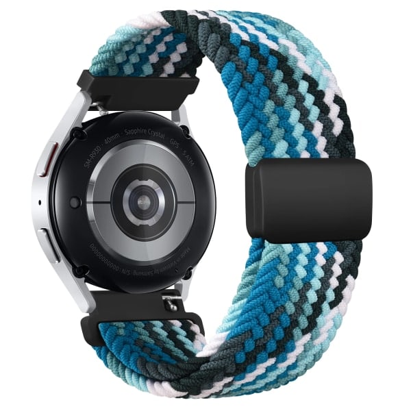 20 mm flätad sololoop för Garmin Vivoactive 5/3/3 musikbandarmband för Garmin VivoMove3/Trend/Sport Venu SQ/SQ2/2plus-rem Aquamarine blue 20mm