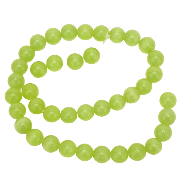 0.39in Diameter runde perler Natursten DIY Armbånd Halskæde Smykkefremstillingstilbehør Mørk OD Grøn