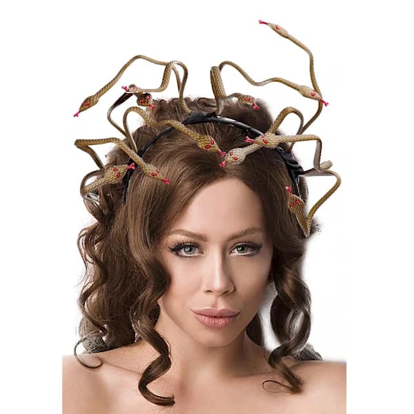 Halloween Karneval Scenerekvisitter Hodeplagg Medusa Slange