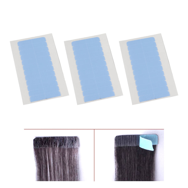60 stk/sett Skin Weft Hair Extension Adhesive Dobbeltsidig Super Tape Tab Beauty Tool
