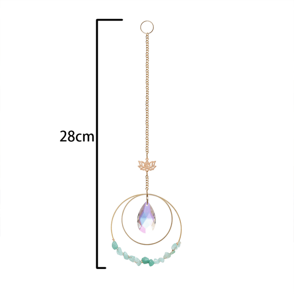 Kristallglas Prism Ball Suncatcher Lotus Double Circle Garden style4