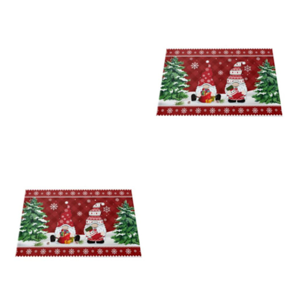1/2 Mjuk och Bekväm Jultomte Dörrmatta för Julpresent Christmas present 2Set