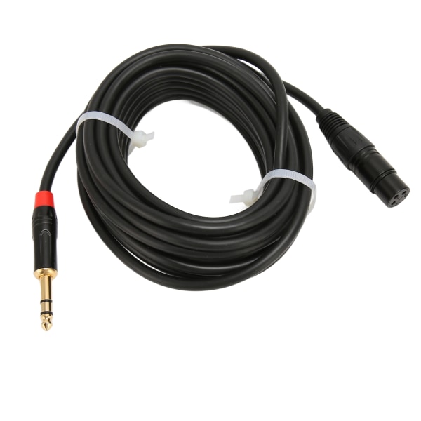 Mikrofonkabel 8m XLR hun til 6,35 mm TRS Balanceret SignalInterconnect-kabel Mikrofonledning til elektrisk guitar